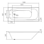 Ванна акрилова VOLLE ORLANDO 180x80 TS-1883540