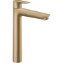 Змішувач для раковини з високим виливом і донним клапаном HANSGROHE TALIS E 71716140, бронза сатин