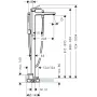 Змішувач для ванни HANSGROHE METROPOL 32532140, бронза сатин