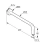 Кронштейн для верхнього душа KLUDI A-QA 665140500, 400 мм, хром