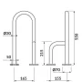 Поручень CERSANIT K97-030, R 55 см, хром