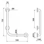 Поручень CERSANIT K97-031, R 50x70, хром