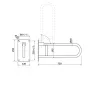 Поручень CERSANIT K97-035, 75 см, хром
