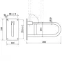 Поручень CERSANIT K97-034, 60 см, хром
