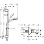 Душовий набір HANSGROHE CROMETTA 27030400, хром з білим