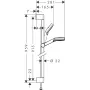 Душовий набір HANSGROHE CROMETTA 26538400, хром з білим