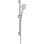 Душовий набір із душовою штангою HANSGROHE CROMETTA 26654400, хром з білим