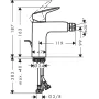 Змішувач для біде HANSGROHE LOGIS 71200670, чорний матовий