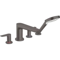Змішувач для ванни на 4 отвори HANSGROHE TALIS E 71748340, чорний матовий хром