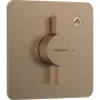 Змішувач для душу прихованого монтажу HANSGROHE DUOTURN Q 75614140, бронза сатин