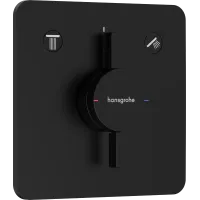 Змішувач для душу прихованого монтажу HANSGROHE DUOTURN Q 75414670, чорний матовий