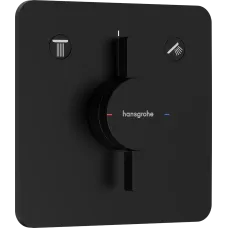 Змішувач для душу прихованого монтажу HANSGROHE DUOTURN Q 75414670, чорний матовий