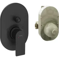 Змішувач для душу прихованого монтажу HANSGROHE REBRIS E 72458670, чорний матовий
