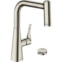 Змішувач для кухонної мийки HANSGROHE METRIS SELECT M71 73805800, нержавіюча сталь