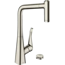 Змішувач для кухонної мийки HANSGROHE METRIS SELECT M71 73806800, нержавіюча сталь