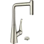 Змішувач для кухонної мийки HANSGROHE METRIS SELECT M71 73806800, нержавіюча сталь