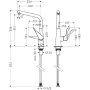 Змішувач для кухонної мийки HANSGROHE METRIS M71 14782000