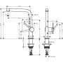 Змішувач для кухонної мийки HANSGROHE TALIS M54 72840340, чорний матовий хром