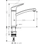 Змішувач для кухонної мийки HANSGROHE LOGIS 71833000
