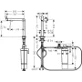 Змішувач для кухонної мийки HANSGROHE AQITTURA M91 76802670, чорний матовий