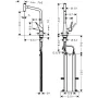 Змішувач для кухонної мийки HANSGROHE METRIS SELECT M71 73803800, нержавіюча сталь
