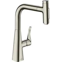 Змішувач для кухонної мийки з висувним душем HANSGROHE METRIS SELECT M71 73822800, нержавіюча сталь