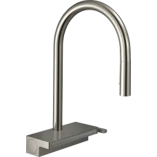 Змішувач для кухонної мийки з висувним душем HANSGROHE AQUNO SELECT M81 73837800, нержавіюча сталь