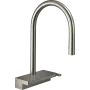 Змішувач для кухонної мийки з висувним душем HANSGROHE AQUNO SELECT M81 73837800, нержавіюча сталь