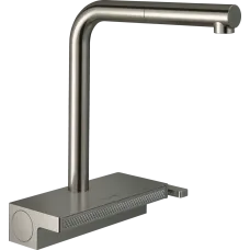 Змішувач для кухонної мийки з висувним душем HANSGROHE AQUNO SELECT M81 73836800, нержавіюча сталь