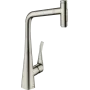 Змішувач для кухонної мийки з висувним душем HANSGROHE METRIS M71 73816800, нержавіюча сталь