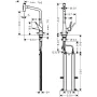 Змішувач для кухонної мийки з висувним душем HANSGROHE METRIS M71 73816800, нержавіюча сталь