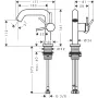 Змішувач для раковини HANSGROHE TECTURIS S 73321670, чорний матовий