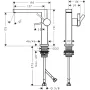 Змішувач для раковини HANSGROHE TECTURIS E 73041670, чорний матовий