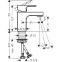 Змішувач для раковини HANSGROHE VERNIS SHAPE 71567670, чорний матовий