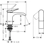 Змішувач для раковини HANSGROHE VIVENIS 75013670, чорний матовий