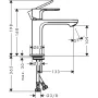 Змішувач для раковини HANSGROHE REBRIS S 72520670, чорний матовий
