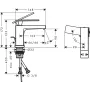 Змішувач для раковини HANSGROHE TECTURIS E 73001670, чорний матовий