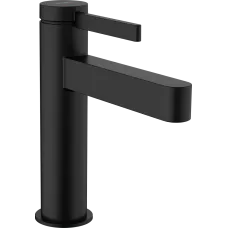 Змішувач для раковини зі зливним гарнітуром HANSGROHE FINORIS 76024670, чорний матовий