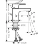 Змішувач для раковини зі зливним гарнітуром HANSGROHE VERNIS SHAPE 71566000