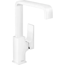 Змішувач для раковини зі зливним клапаном HANSGROHE METROPOL 32511700, білий матовий