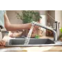 Змішувач з висувним виливом для кухонної мийки HANSGROHE ZESIS M33 74820000