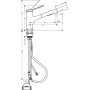 Змішувач з витяжним душем для кухонної мийки HANSGROHE ZESIS M33 74803000