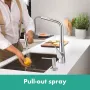 Змішувач кухонний з висувним виливом HANSGROHE METRIS SELECT M71 73820000