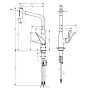 Змішувач кухонний з висувним виливом HANSGROHE METRIS SELECT M71 73820000