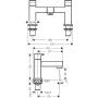 Змішувач на борт ванни HANSGROHE VERNIS SHAPE 71452000