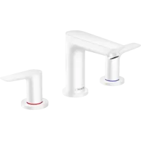 Змішувач на три отвори з донним клапаном HANSGROHE TALIS E 71733700, білий матовий
