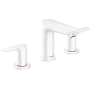 Змішувач на три отвори з донним клапаном HANSGROHE TALIS E 71733700, білий матовий