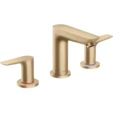Змішувач на три отвори з донним клапаном HANSGROHE TALIS E 71733140, бронза сатин