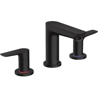 Змішувач на три отвори з донним клапаном HANSGROHE TALIS E 71733670, чорний матовий