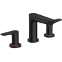 Змішувач на три отвори з донним клапаном HANSGROHE TALIS E 71733670, чорний матовий
